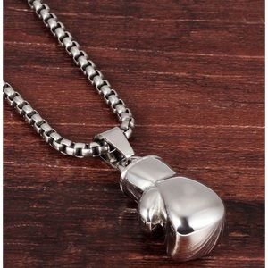 Punk Stainless Steel Boxing Glove Chain